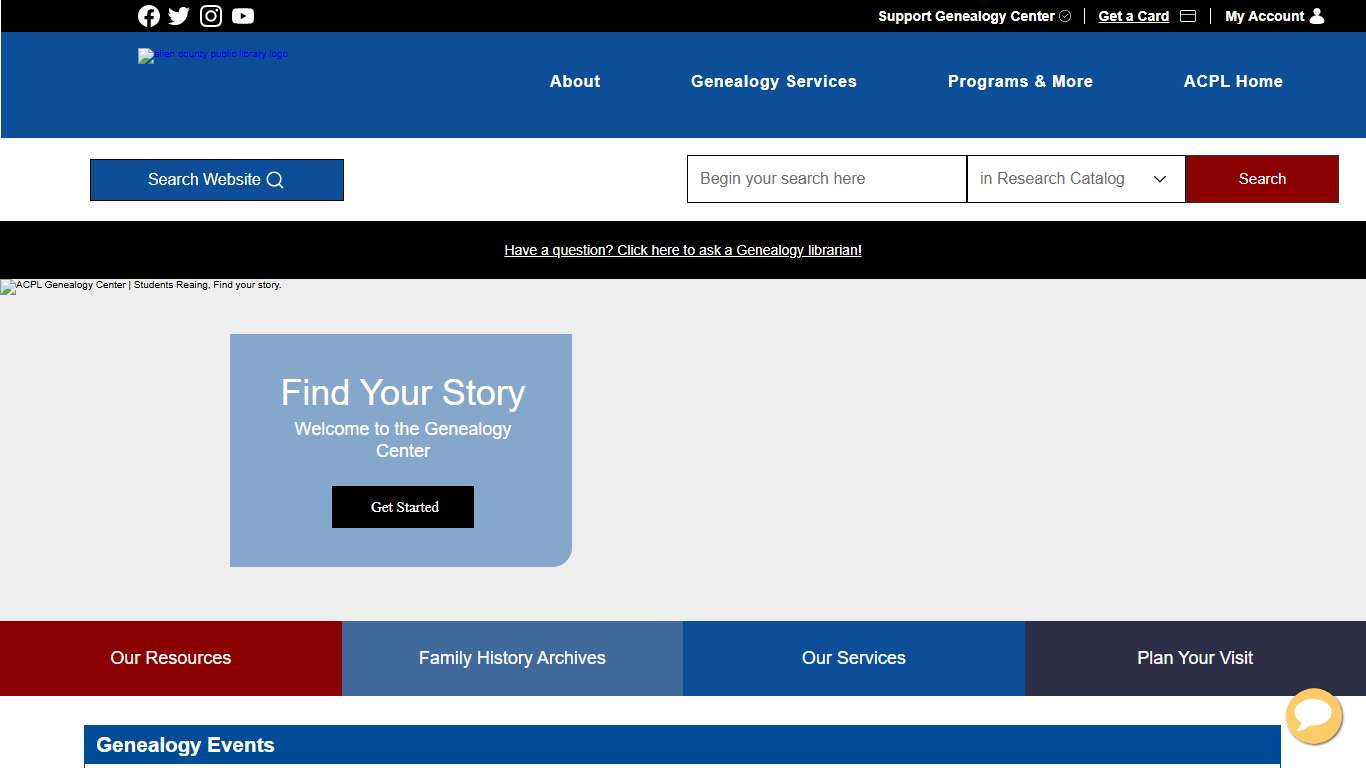 Genealogy | Allen County Public Library Genealogy Center
