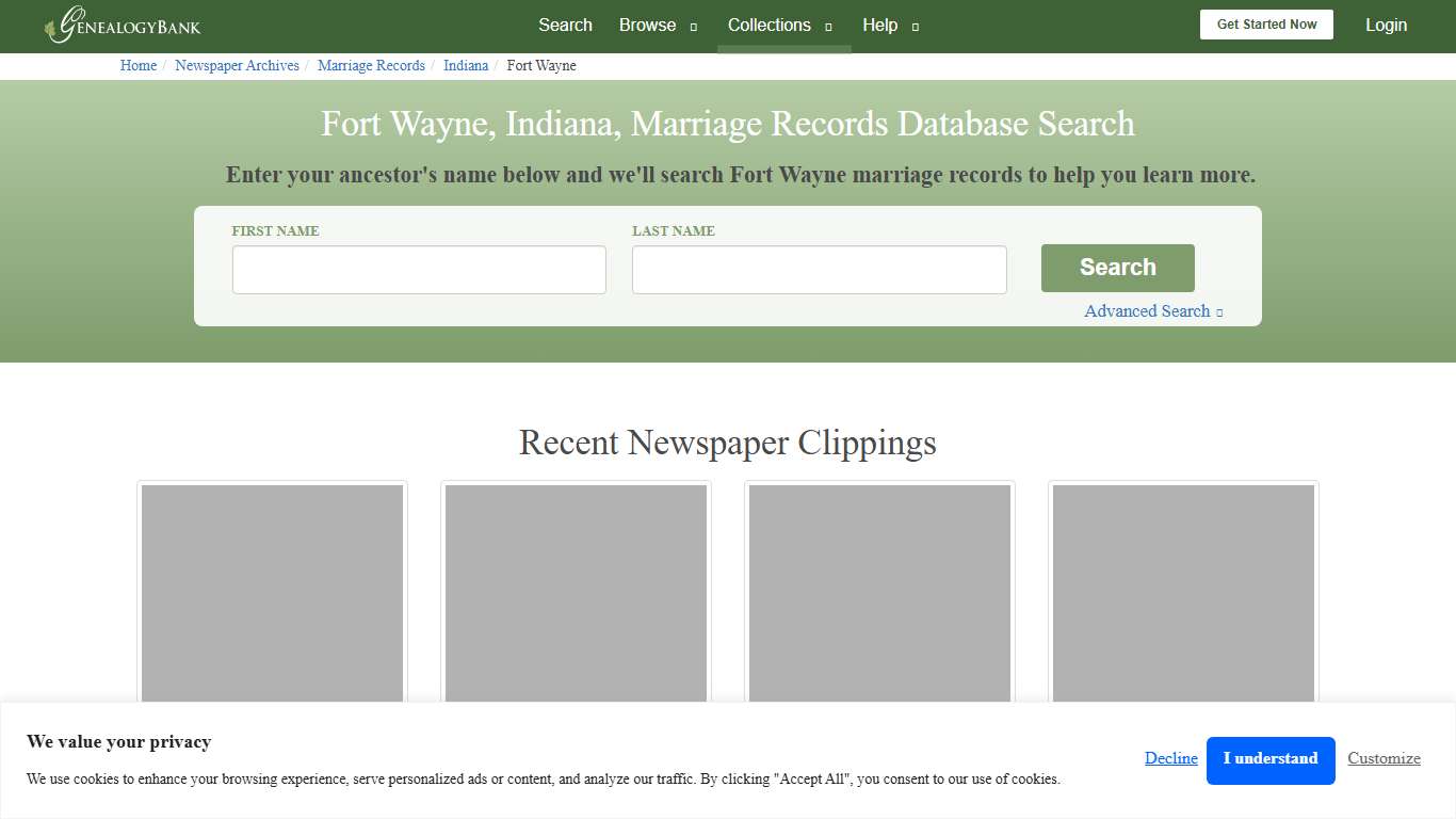 Fort Wayne, Indiana, Marriage Records Online Search